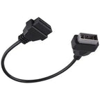 Diagnostic Cable, 14 Pin to 16 Pin OBD2 Adapter Connector Diagnostic Cable for Nissan, Plastic + Metal material, Black Color
