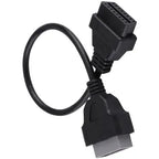 Diagnostic Cable, 14 Pin to 16 Pin OBD2 Adapter Connector Diagnostic Cable for Nissan, Plastic + Metal material, Black Color