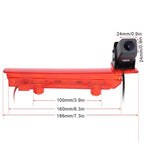 Reversing camera with LED brake light, waterproof, fits Transporter T5 T6 Van 2010-2019, ABS material, driving view recording