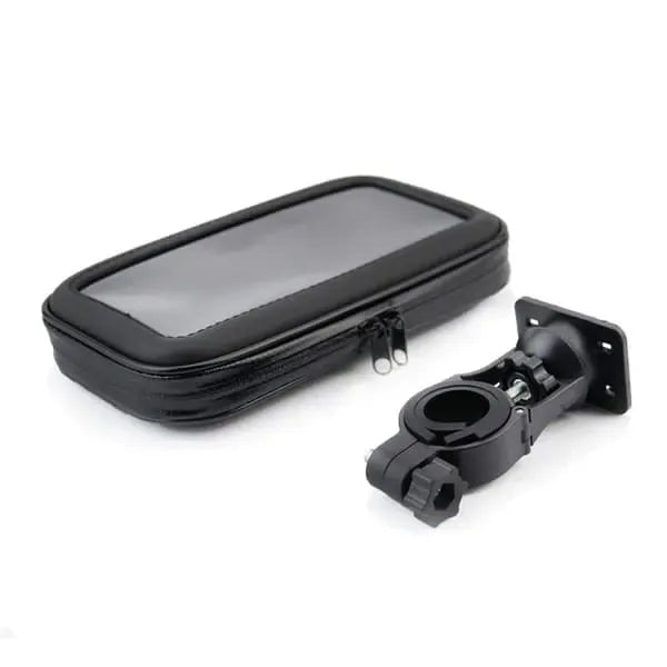 Universal Waterproof Mobile Phone Holder Bicycle Bike Bag Mobile 5 inch, dashboard mounting, stable phone or GPS support, Black Color