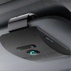Bluetooth Handsfree Car Kit 5.0 Sun Visor Clip Wireless Audio Receiver Speakerphone Loud Speaker Music Player Dual Microphone black, Black Color
