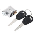 Battery Lock Cover with 2 Keys E-bike Power Switch, Rubber + Metal material, automotive replacement use, Black/Silver Color Options