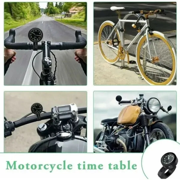 Waterproof Handlebar Mounted Watch Universal Motorcycle Bike Handlebar, Rubber material, dashboard mounting, stable phone or GPS support