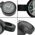 Waterproof Handlebar Mounted Watch Universal Motorcycle Bike Handlebar, Rubber material, dashboard mounting, stable phone or GPS support