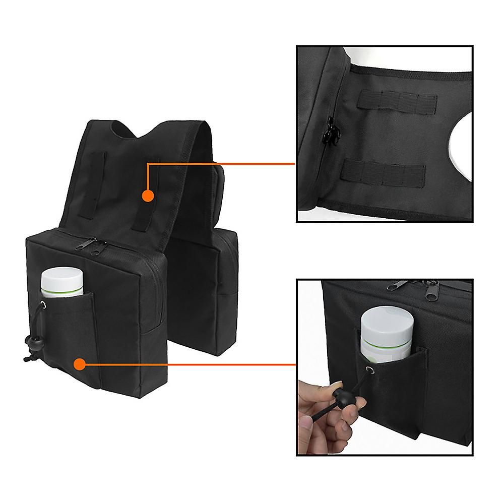 Atv Utv Motorcycle Atv Tank Saddle Bag With Waterproof Phone Storeage Bag Storage Pack Luggage Bag, dashboard mounting, Black Color