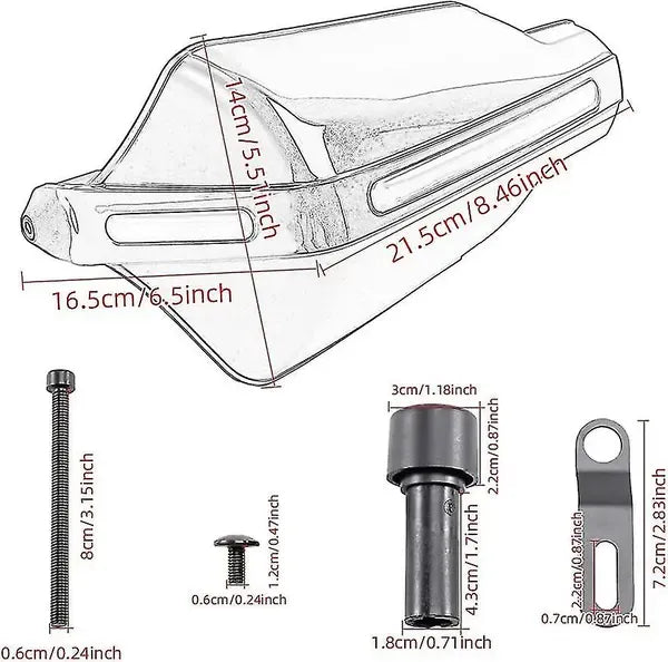 Universal Motorcycle Handguards 7/8" 22mm Handle Protector Shield Motorbike Motocross Scooter Windproof Handlebar Hand Guards Protection Gear (01)