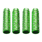 4 pcs Aluminum Alloy Bike Pegs Bmx Pedals Fit 3/8 Inch Axles Bicycle Back Pedals, automotive replacement use, Green Color