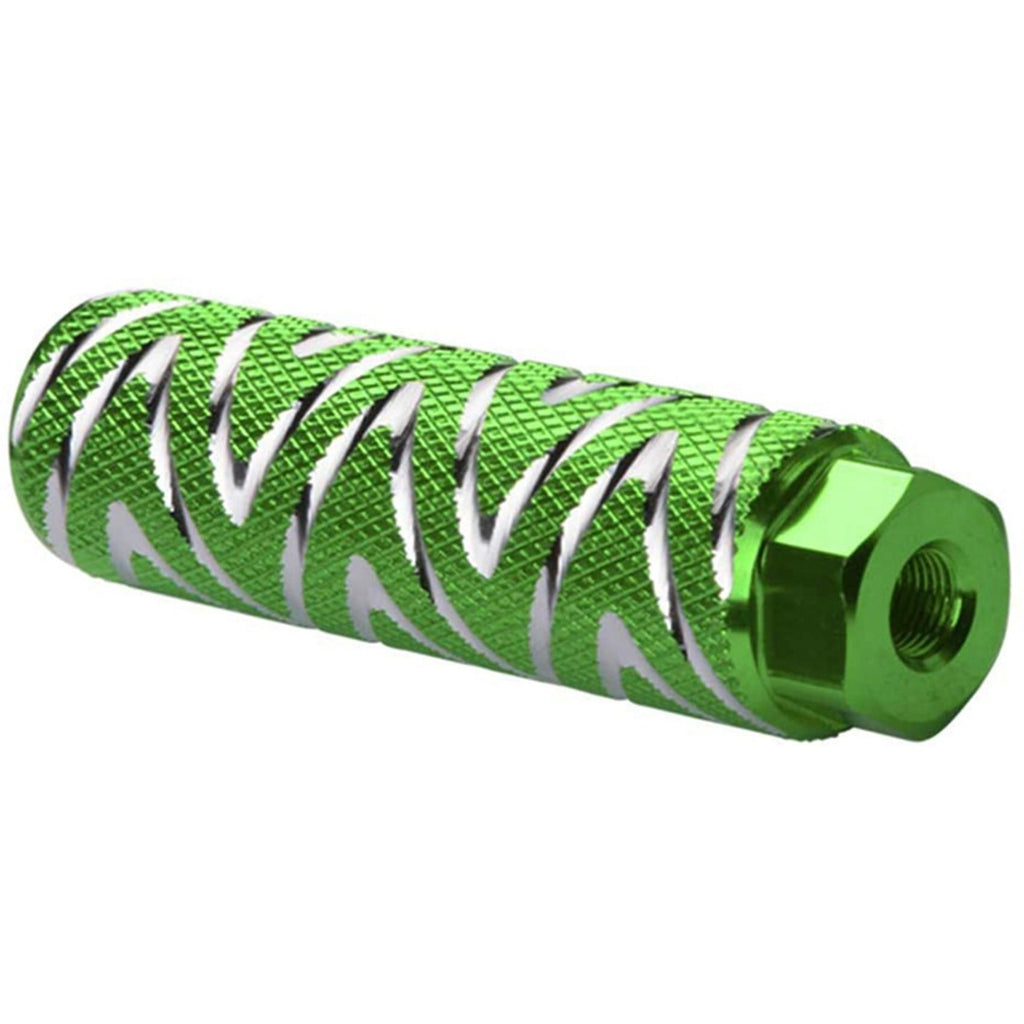 4 pcs Aluminum Alloy Bike Pegs Bmx Pedals Fit 3/8 Inch Axles Bicycle Back Pedals, automotive replacement use, Green Color