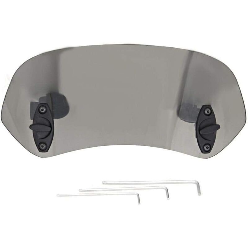 Motorcycle Windshield Adjustable Clip On Windscreen Wind Deflector Windshield Accessories for Motorcycle Tawny, Rubber material
