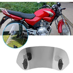 Motorcycle Windshield Adjustable Clip On Windscreen Wind Deflector Windshield Accessories for Motorcycle Tawny, Rubber material