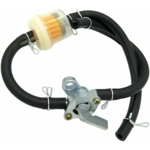 Universal fuel tap, petrol shut-off, fuel tap, petrol tap for G, Copper + Aluminum material, automotive replacement use, Black Color