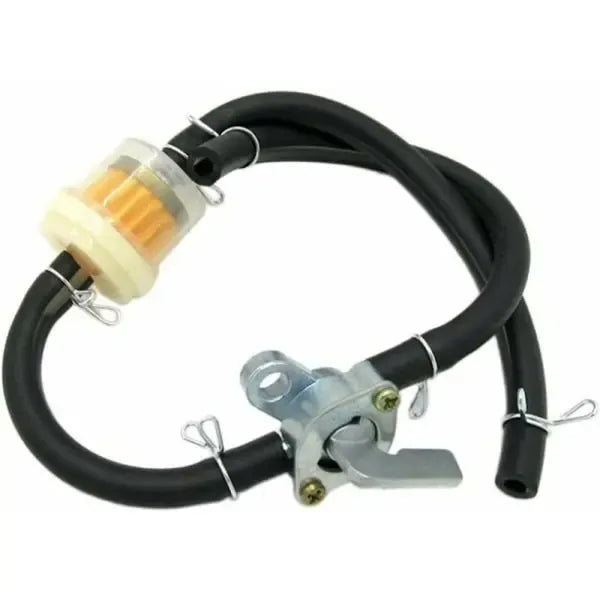Universal fuel tap, petrol shut-off, fuel tap, petrol tap for G, Copper + Aluminum material, automotive replacement use, Black Color