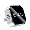 3-in-1 Wireless CarPlay Adapter AirPlay CarPlay Android Auto USB Dongle Plug and Play Wired CarPlay for, Metal material, Black/Silver Color Options
