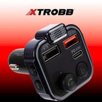 Bluetooth FM Transmitter & Charger 20w - For the car - Car charger, Aluminum + Plastic material, wireless audio upgrade