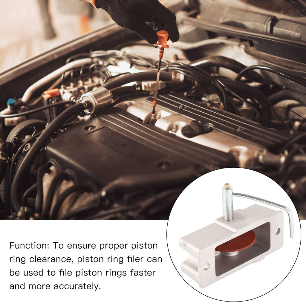 Aluminum Alloy Piston Ring Adjustment Tool 66785 66786 with Carbide Sharpening Stone, automotive replacement use
