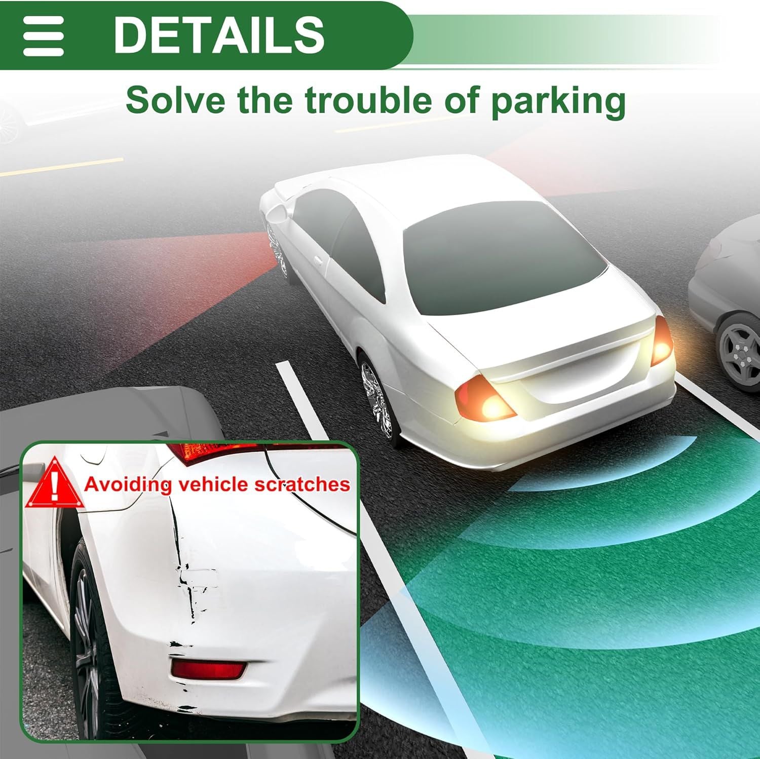 Car reversing sensor, auto parking system reversing radar, automotive replacement use, vehicle maintenance accessory