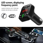 Wireless Bluetooth Car FM Transmitter 2 USB Charger Aux Adapter Handsfree, wireless audio upgrade, vehicle stereo use, Black Color