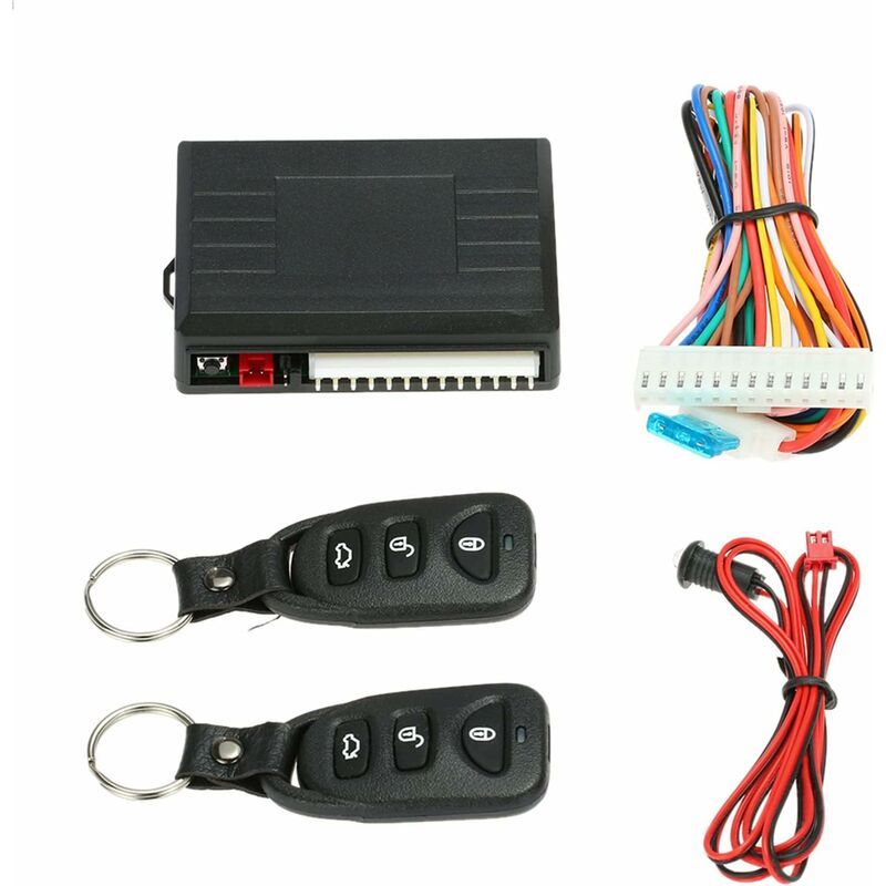 Car Central Locking, Universal Central Remote Control Box Kit, Keyless Entry System with Car Door Lock with Trunk Release Button