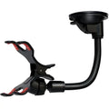 Mobile Phone Holder with Suction Cup for Car Black, ABS + PVC material, dashboard mounting, stable phone or GPS support, Black Color