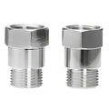 2 pcs O2 Sensor Spacer Thread Universal M18 X 1.5 Car Engine Light Oxygen Sensor Extension Adapter for Vehicle, Metal material