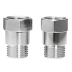 2 pcs O2 Sensor Spacer Thread Universal M18 X 1.5 Car Engine Light Oxygen Sensor Extension Adapter for Vehicle, Metal material