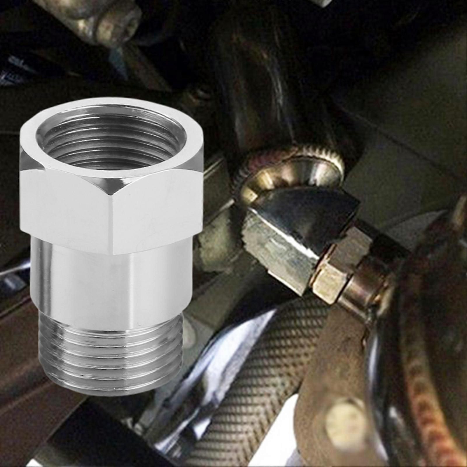 2 pcs O2 Sensor Spacer Thread Universal M18 X 1.5 Car Engine Light Oxygen Sensor Extension Adapter for Vehicle, Metal material