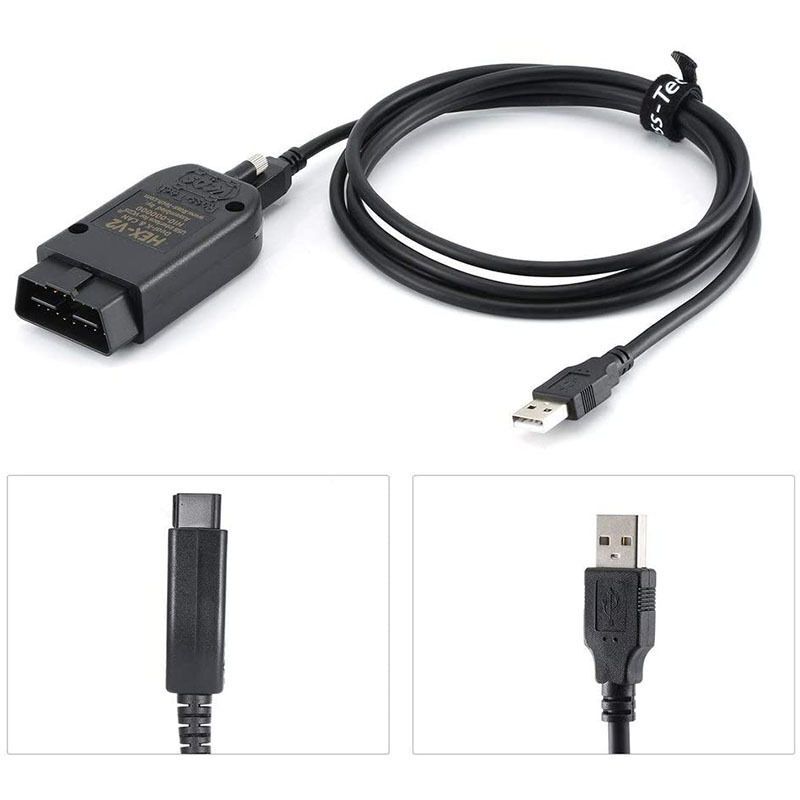 HEX V2 VCDS VAG COM 25.3 5053 Diagnostic Cable for VW/AUDI/Skoda/Seat Auto Reader USB Scanner Cable (English), ABS material