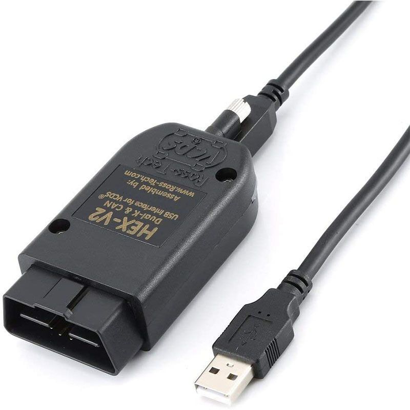 HEX V2 VCDS VAG COM 25.3 5053 Diagnostic Cable for VW/AUDI/Skoda/Seat Auto Reader USB Scanner Cable (English), ABS material