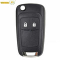 Button Car Key Replacement Flip Key Shell for Opel Adam Astra J Insignia Mokka Zafira C Corsa Cascada Meriva Karl, 2008-2017 Fitment