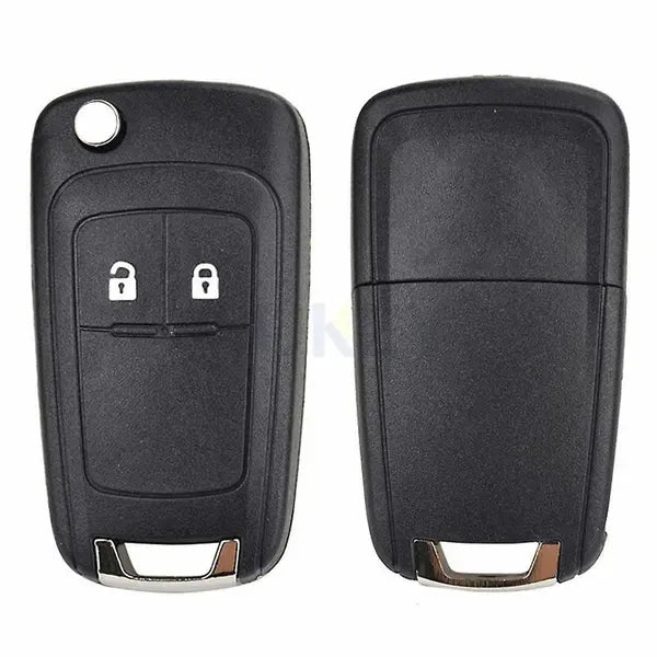 Button Car Key Replacement Flip Key Shell for Opel Adam Astra J Insignia Mokka Zafira C Corsa Cascada Meriva Karl, 2008-2017 Fitment