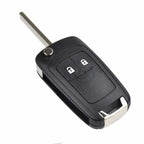 Button Car Key Replacement Flip Key Shell for Opel Adam Astra J Insignia Mokka Zafira C Corsa Cascada Meriva Karl, 2008-2017 Fitment
