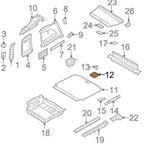 Inner Rear Trunk Floor Mat Handle Kit for BMW X5 E70 X6 E71 51479120283, ABS Replacement Pull Handle, Black Color