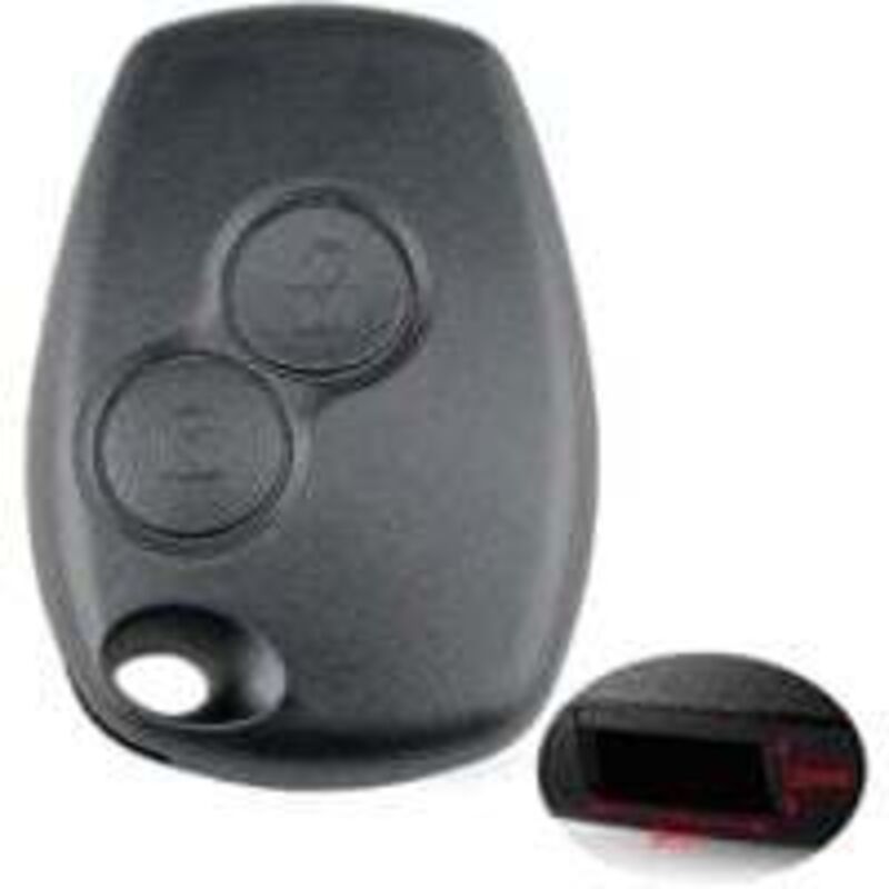 Key case 2 buttons without blade compatible with Renault Clio 3, Twingo 2, Master 3, Kangoo 2, Traffic and Modus Key Shell Plip Polition