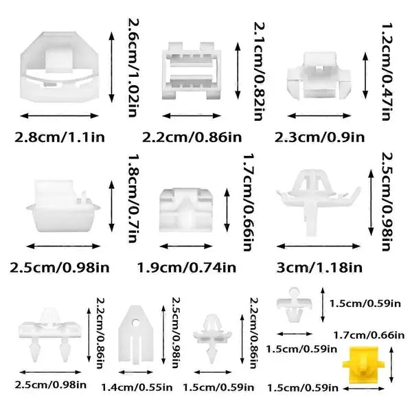 Side Panel Clip Kit Side Door Panel Retaining Clip for 190 W201 190E, Plastic material, direct exterior replacement