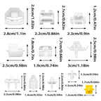 Side Panel Clip Kit Side Door Panel Retaining Clip for 190 W201 190E, Plastic material, direct exterior replacement