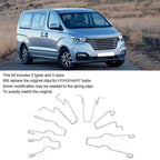 6x Headlight Retaining Clip Spring Bulb For H1/H3/H4/H7 5ZHSFULLKIT, Steel material, direct exterior replacement