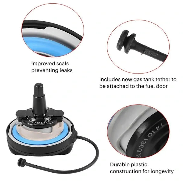 16117222391 Car Fuel Tank Cap for X1 X2 X3 X4 X5 X6 E39 E46 E60 E63 E65 E66 E70 E71 E90 F01 Black, Plastic material, Black Color