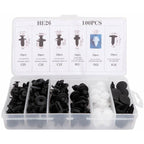 100 pcs Universal Door Trim Clip, Plastic Car Push Rivet Kit Door Card Panel Trim Clips Bumper Fastener Retainer