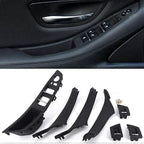 For 5 Series F10 F11 520D 525D 530D 535I LHD Door Handle (Black), ABS material, direct exterior replacement, vehicle trim repair, Black Color