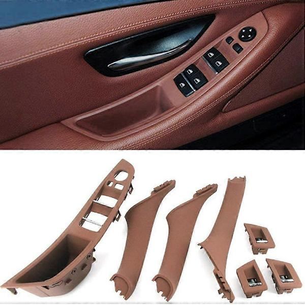 For 5 Series F10 F11 520D 525D 530D 535I LHD Door Handle (Black), ABS material, direct exterior replacement, vehicle trim repair, Black Color