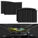 Car Window Sun Shade Magnetic Slidable Privacy Curtain Sun Protection Shield for Automotive Interior Black, for Car Truck Motorcycle and Vehicle Use