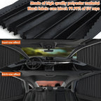 Car Window Sun Shade Magnetic Slidable Privacy Curtain Sun Protection Shield for Automotive Interior Black, for Car Truck Motorcycle and Vehicle Use