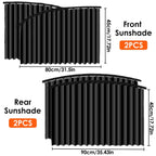 Car Window Sun Shade Magnetic Slidable Privacy Curtain Sun Protection Shield for Automotive Interior Black, for Car Truck Motorcycle and Vehicle Use