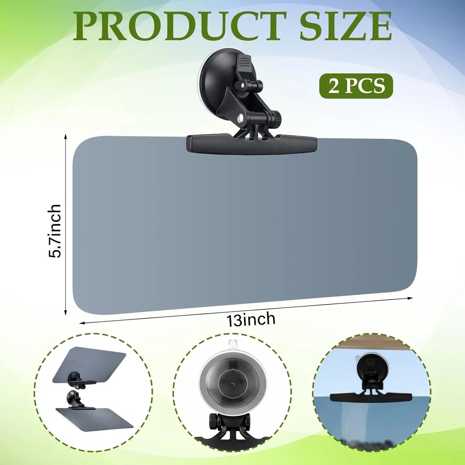 Golf Cart Sun Visor Set of 2, Anti Glare Acrylic Tinted Shield with UV Protection, Compatible with Roof Crossbars, Gray