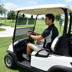 Golf Cart Sun Visor Set of 2, Anti Glare Acrylic Tinted Shield with UV Protection, Compatible with Roof Crossbars, Gray