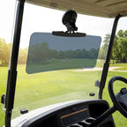 Golf Cart Sun Visor Set of 2, Anti Glare Acrylic Tinted Shield with UV Protection, Compatible with Roof Crossbars, Gray