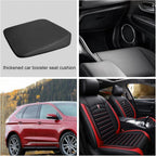 Wedge Car Seat Cushion Pad Ergonomic Sloping Booster for Short Drivers Wheelchairs and Office Chairs 6cm Black