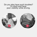 Wedge Car Seat Cushion Pad Ergonomic Sloping Booster for Short Drivers Wheelchairs and Office Chairs 6cm Black