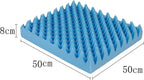 Egg Crate Foam Seat Cushion for Back Pain and Sciatica Relief, Chair Car Seat Office Wheelchair Pad, 19x19x3 Inch Blue