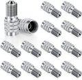 16 Pcs Flow Through Tire Valve Stem Caps, Double Valve Inflator Extensions for Truck Car RV, High Pressure, Copper Tone